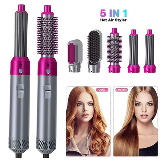 Escova 5 em 1 de Ar Quente – Secador/ Modelador/ Alisador e Volumizador de Cabelo - 110V/ Um Passo/ Lacrado - WL em Oferta na Shopee