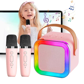 K12 Caixa De Som Com Microfones Bluetooth Karaokê Brincadeiras em Família Alto-falante com microfone