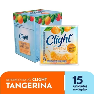 Refresco em Pó Clight sem Açúcar de Tangerina 8g - Display com 15 Unidades em Oferta na Shopee