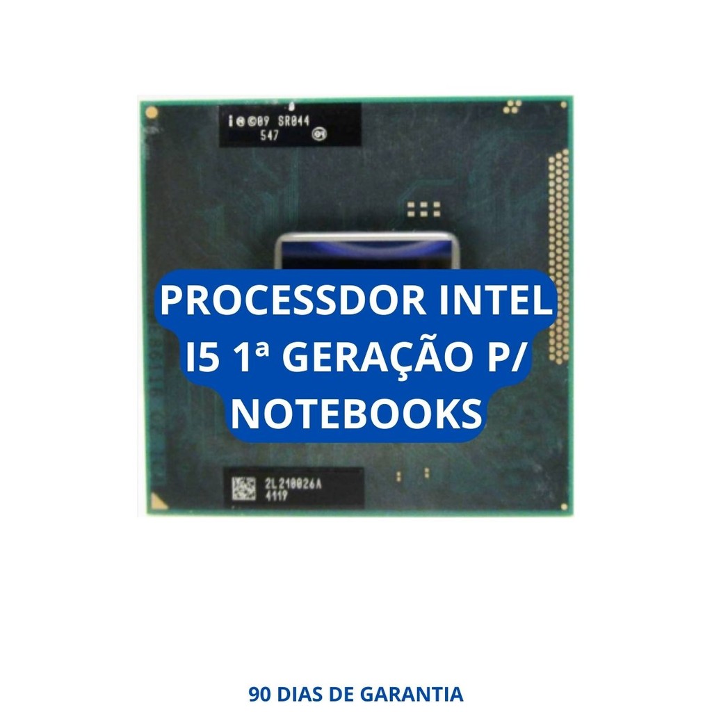 Processador de Notebook Intel i5 1ª Geração