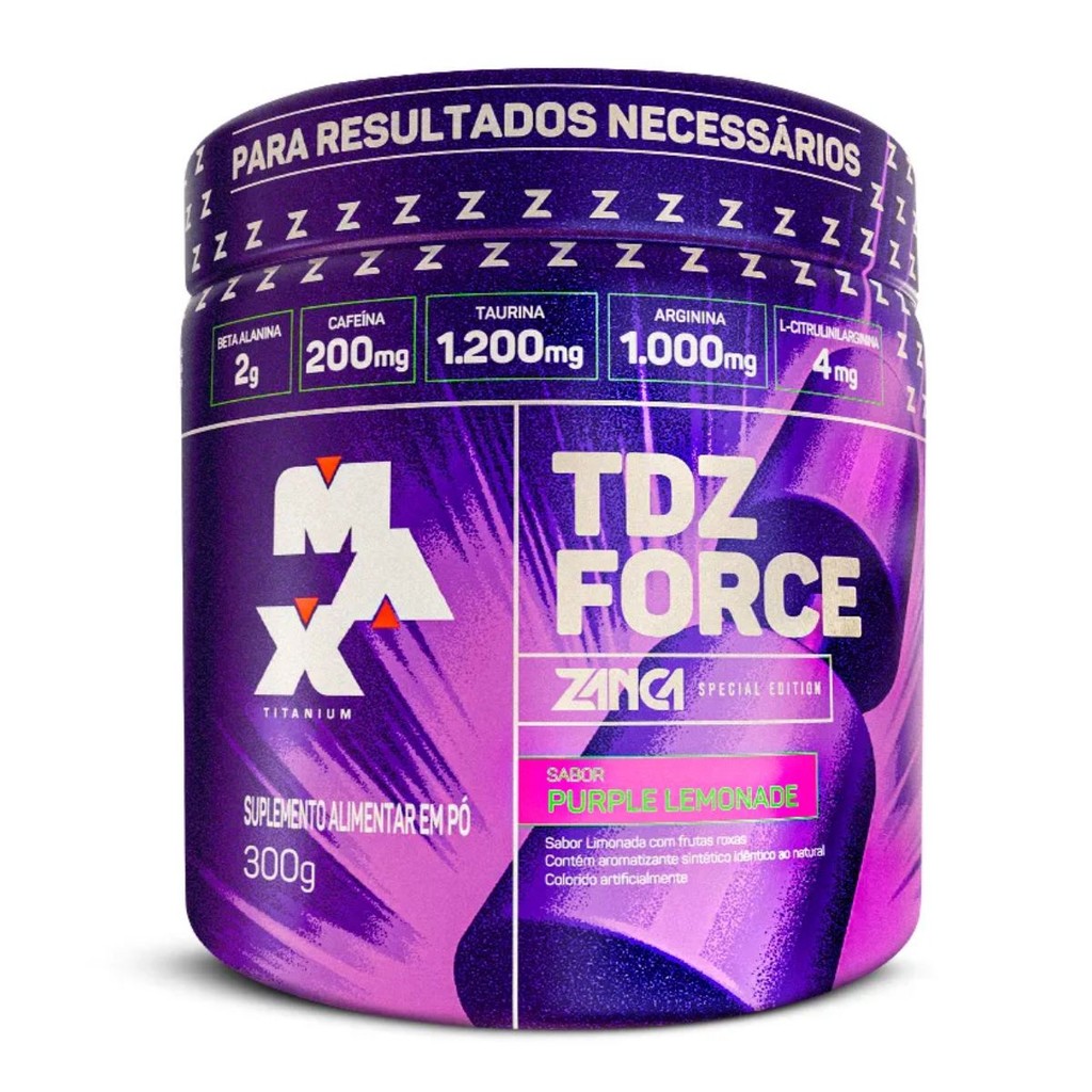 Tdz Force Pré treino Workout Max Titanium 300g By Zanca