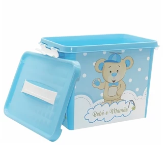 Caixa Organizadora Azul 9L Mãe E Bebê Com Tampa Para Fraldas Roupinhas E Acessórios

 - Monte Líbano em Oferta na Shopee