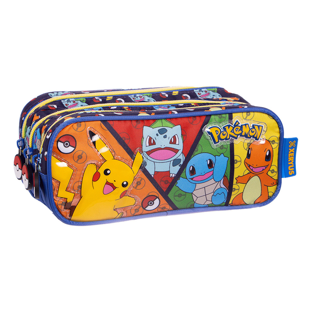 Estojo Escolar Triplo Pokemon Xeryus Epic Start 3 Divisórias | Shopee ...