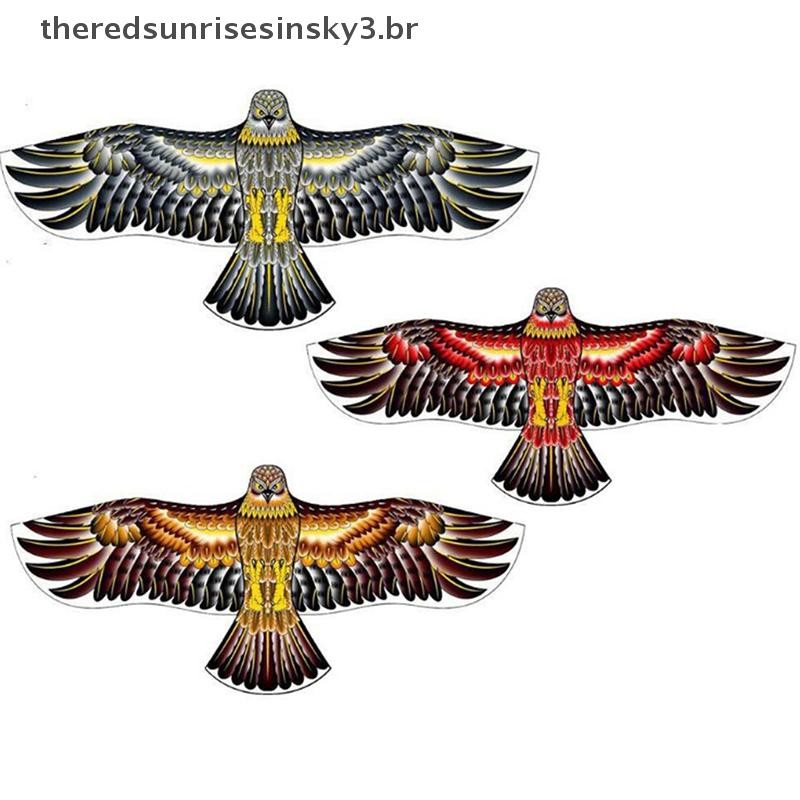 TSBR Crianças 1.2m Flat Eagle Kite 100M Line Voando Pássaros Pipas Brinquedo Ao Ar Livre