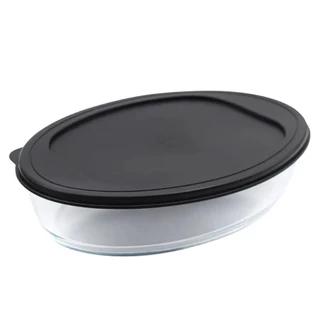 Assadeira Oval De Vidro Com Tampa 4L 07846 - Mor
