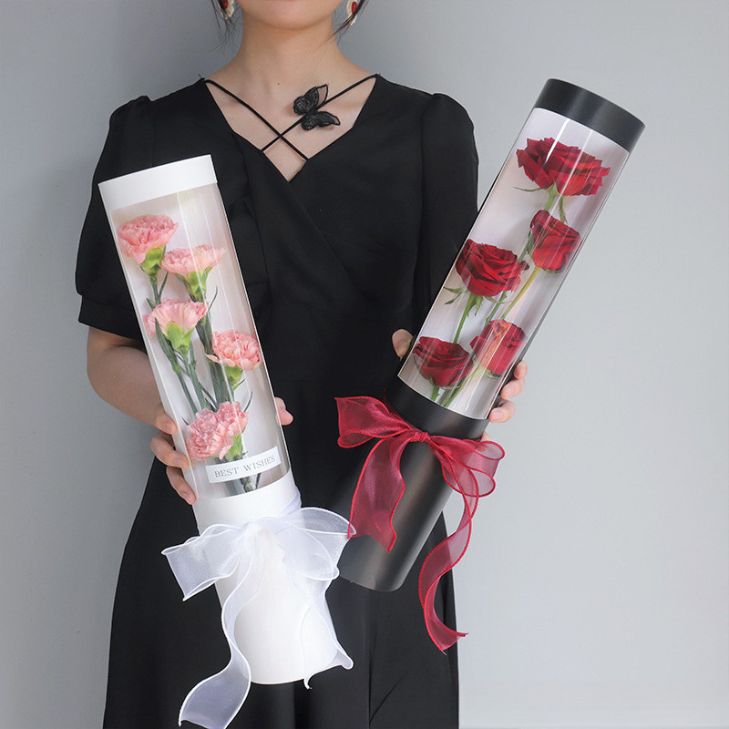 Caixa de embalagem de flores únicas, buquê de rosas únicas, caixa de ...