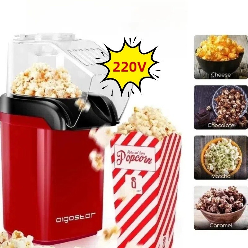 220V Pipoqueira Elétrica Ar Quente Máquina Fazer Pipoca Sem Óleo