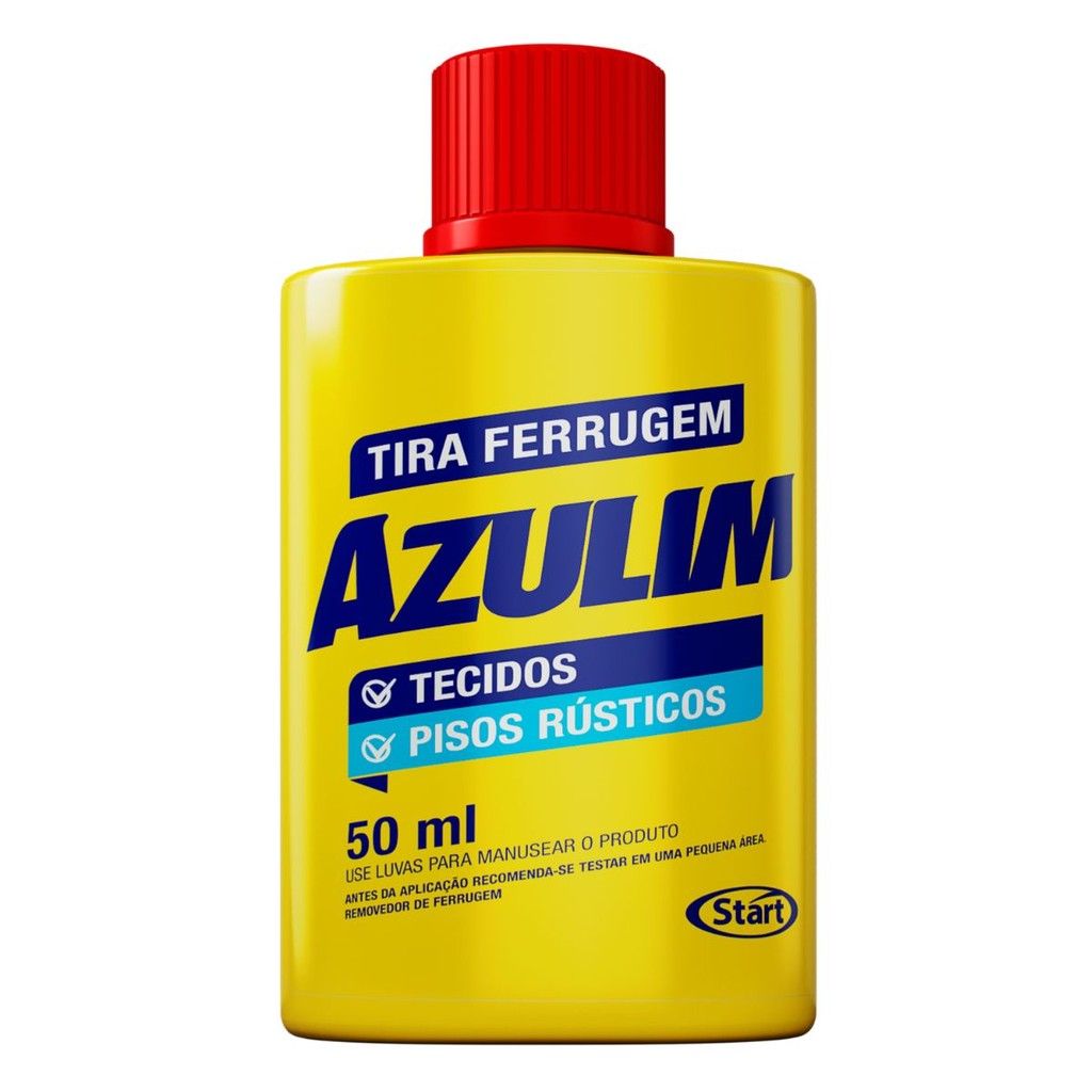 Tira Ferrugem Azulim 50ml - Remove Manchas Oxidação de Ferro em Roupas ...