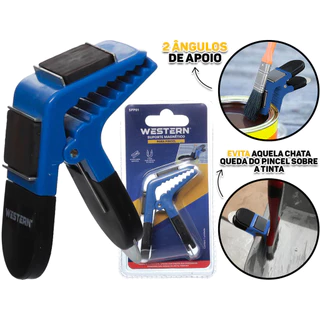 Suporte Magnético Para Latas De Tinta Pincéis Rolos Com Abridor Aço Carbono Western