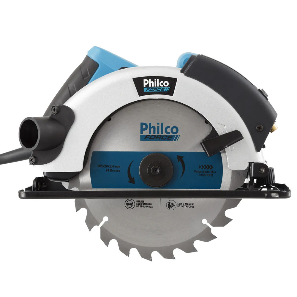 Serra Circular Elétrica Philco PSC01 185mm 1500W Azul-celeste