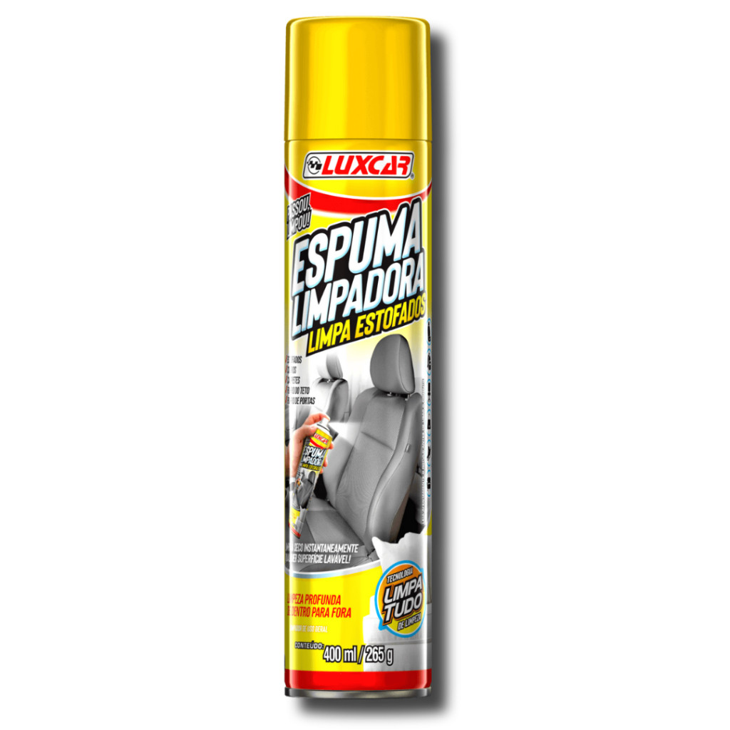 Espuma Limpadora Limpa Estofados Luxcar 400ml Espuma de uso Geral ...
