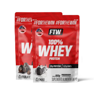 Kit 2 Whey 100% Refil 900gr Ftw