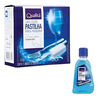 Pastilha Sabão Lava Louças Oxigênio Ativo + Secante Qualitá