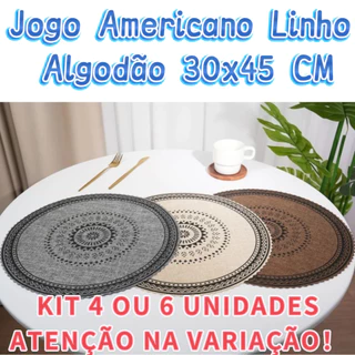 Jogo Americano Descanso De Mesa Jantar 38Cm Kit 6 Ou 4 Multiuso Flexível Elegante E Rústico em Oferta na Shopee