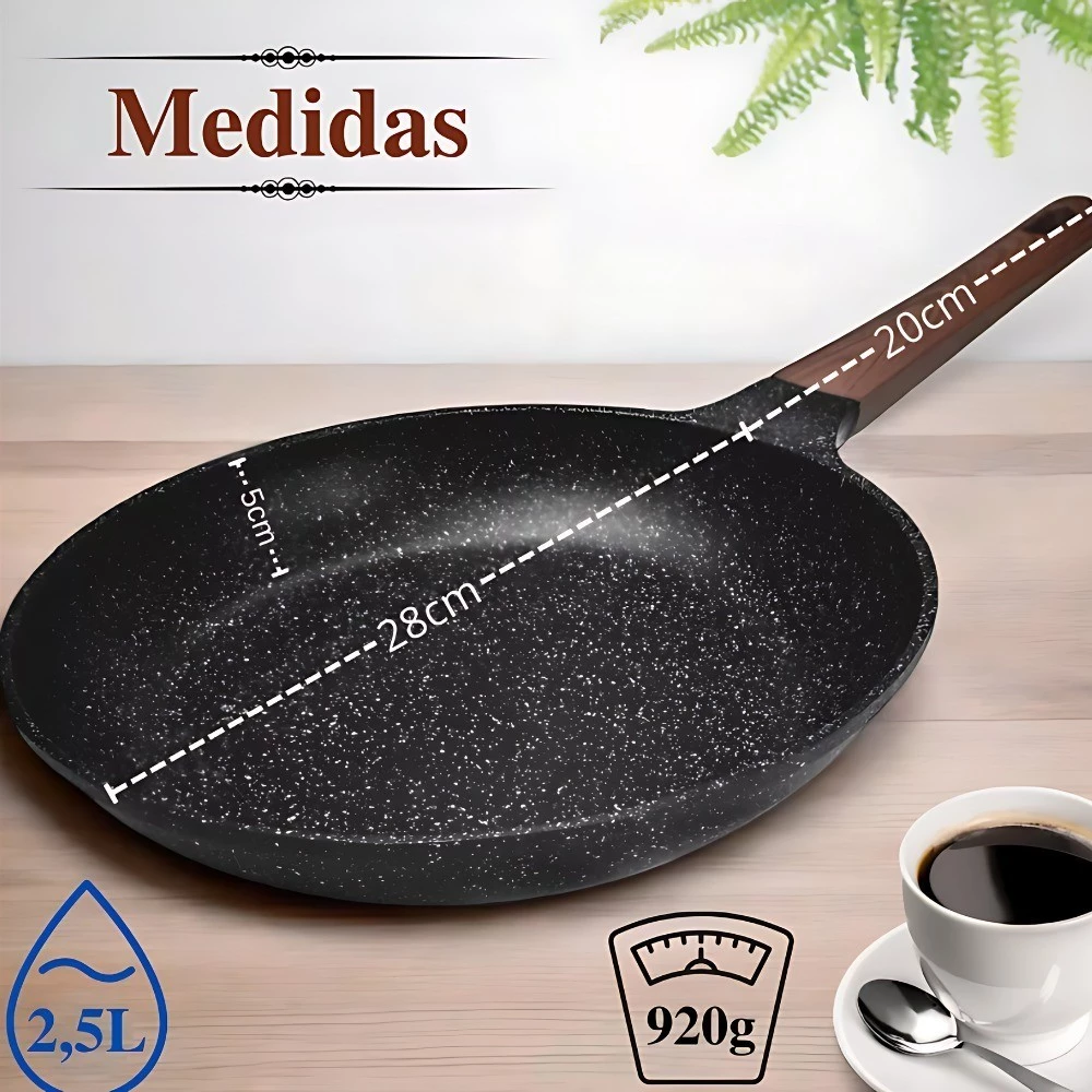 Panela Frigideira Antiaderente 24cm 26cm 28cm De Cerâmica Premium