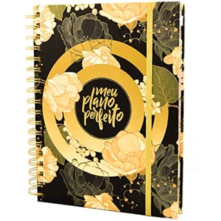 Meu Plano Perfeito | Capa Dura Espiral Duplo | Verde Floral em Oferta na Shopee