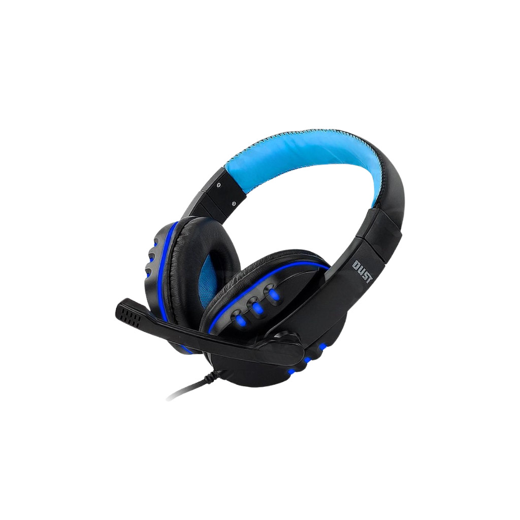 Headset Gamer Fone de Ouvido C/ Microfone LED Azul Dust | Shopee Brasil