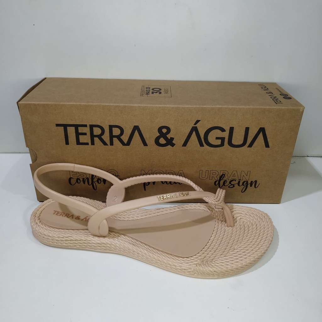 Sandália Rasteirinha Borracha Antique 260106 Terra Agua | Shopee Brasil