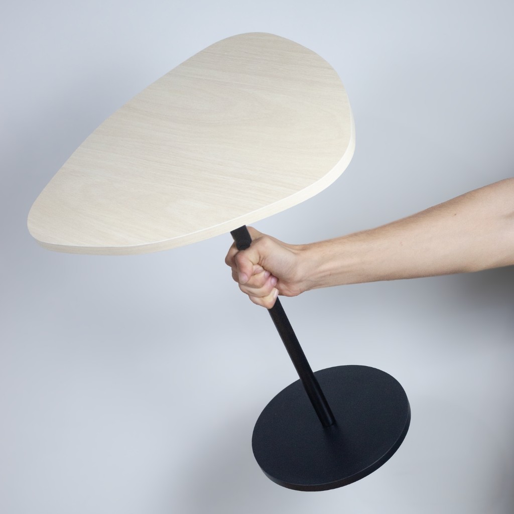 Mesa Monopé Design Orgânica Analu Estrutura Em Ferro 54 Cm