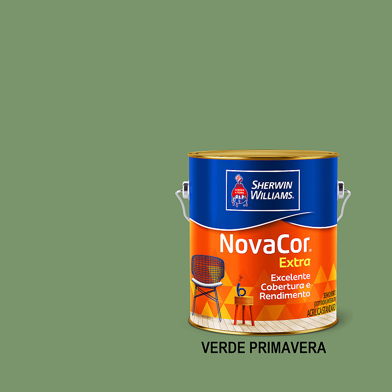 TINTA SHERWIN WILLIAMS 900ML NOVACOR EXTRA COR VERDE PRIMAVERA | Shopee ...