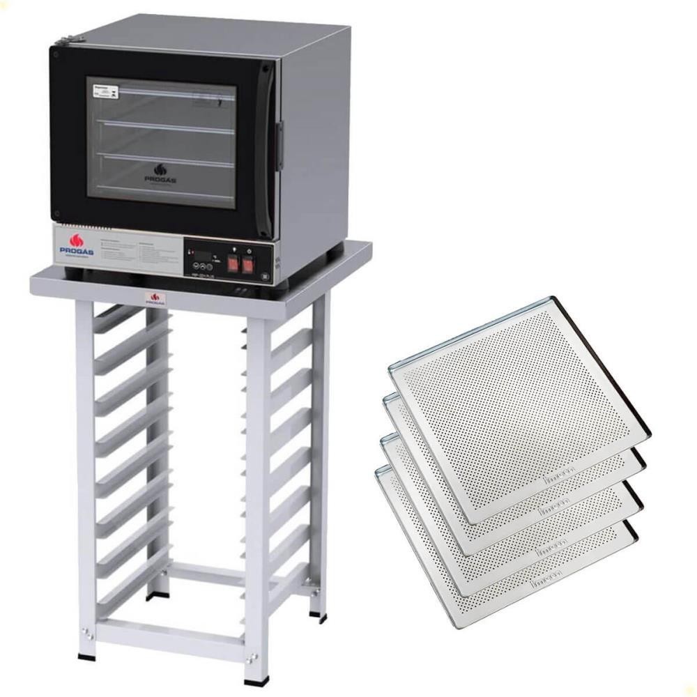 Kit Forno Turbo Elétrico Progás Plus Digital 220V Com Mesa P