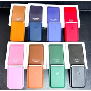 Carteira De Couro Com MagSafe /Mini Porta Cartão/Carteira Magnética Para iPhone com logo -LX