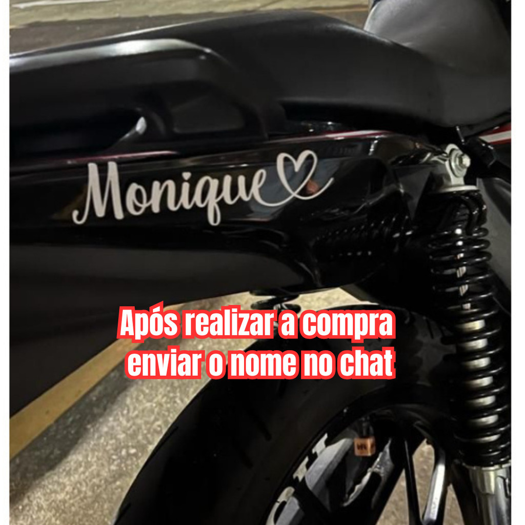 Adesivo nome para colar na moto e soleira porta passageiro nome com ...