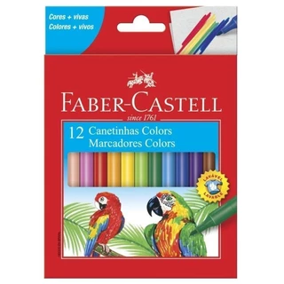CANETA HIDROGRÁFICA 12 CORES - FABER-CASTELL COLOR