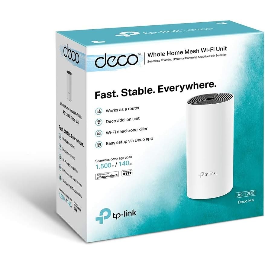 ROTEADOR TP-LINK DECO M4 PACK1 AC1200 MESH WI-FI SYSTEM