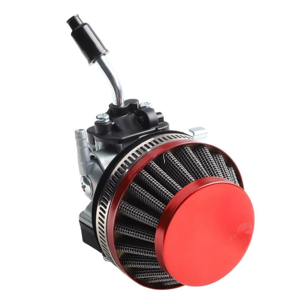 Tubo De Escape Con Carrete Para Motor 49cc-100cc 2T – Silenciador Negro Con Junta Y Muelles, Ajustable