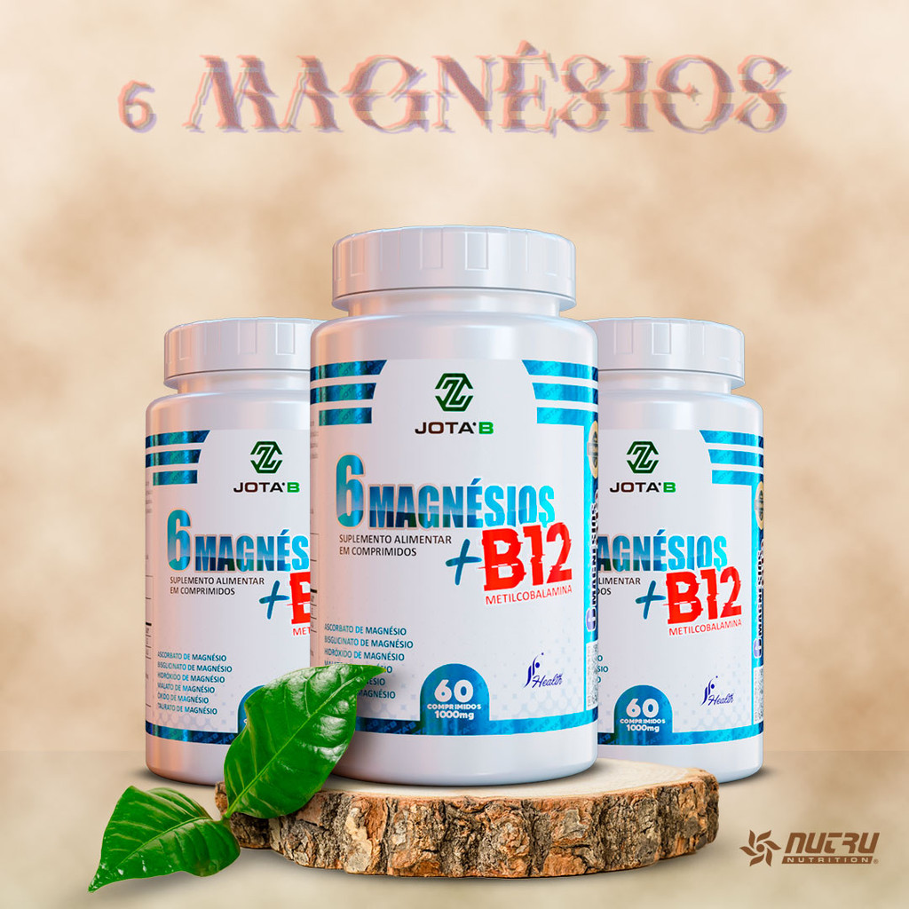 6 Magnésio + B12 Metilcobalamina 60 Comprimidos - Nutru | Shopee Brasil