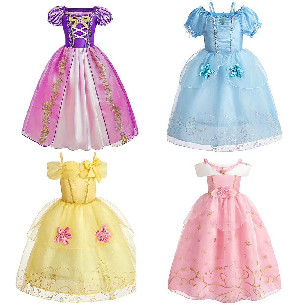 Princesa Rapunzel Cinderela Belle Aurora Vestido De Festa Lindas ...