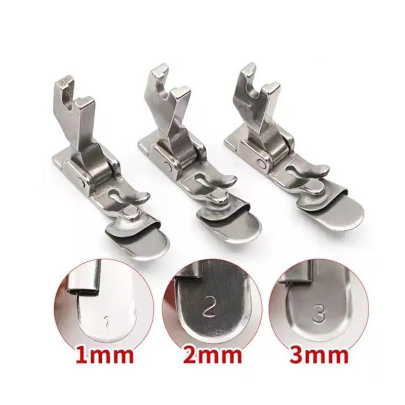 Calcador de Gola P351 Novidade tik tok Calcador Barra Bainha Bolso Elástico Máquina Reta Industrial