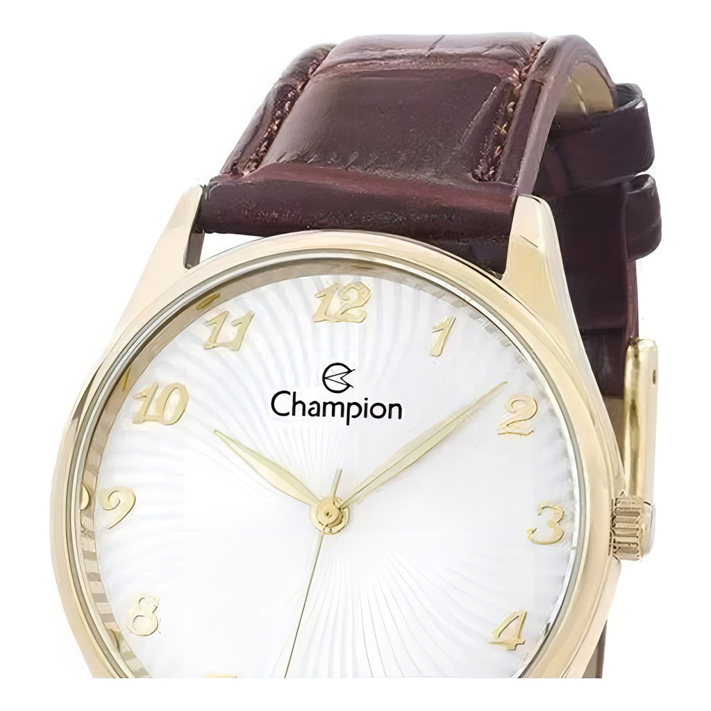 Relógio Champion Masculino pulseira couro social elegante ORIGINAL Com ...