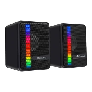 Caixa de Som Kisonli Bassflow X14, RGB, 6W, USB, Preto, BSF-X14-BL07 em Oferta na Shopee
