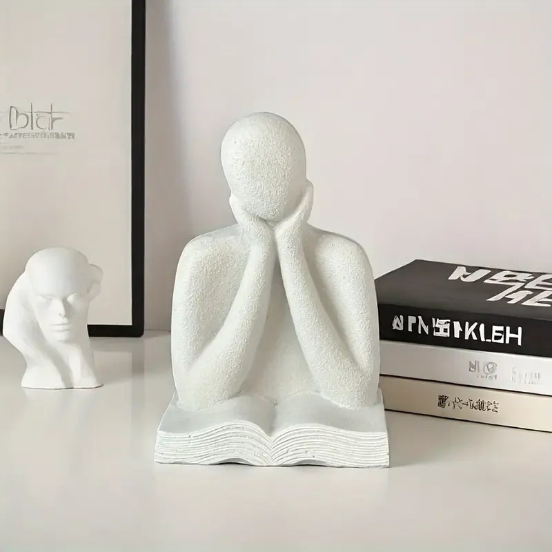 Enfeite Estátua Elegante de Decoração de Livro