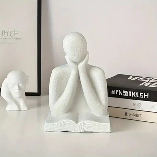 Enfeite Estátua Elegante de Decoração de Livro
