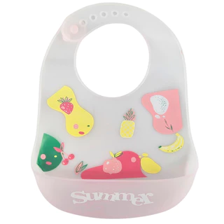 Babador Infantil Frutas Impermeável C/ Bolso pega Migalhas - Castela