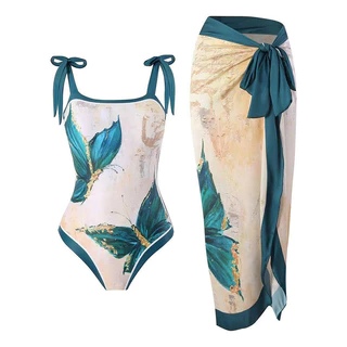 2 Peças Conjunto Biquíni De Fato De Banho Com Estampa Floral em Oferta na Shopee