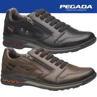 Sapatênis Masculino Pegada Casual Couro Legítimo Original