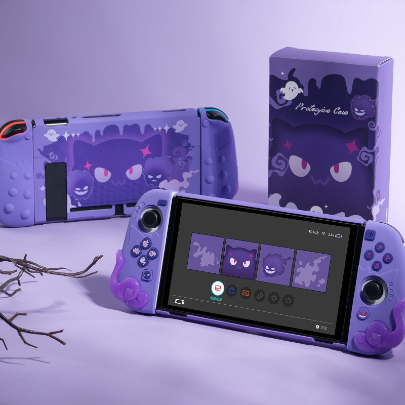 Nintendo Switch Roxo Capa Protetora Silicone Joy Con Controlador Geng ...