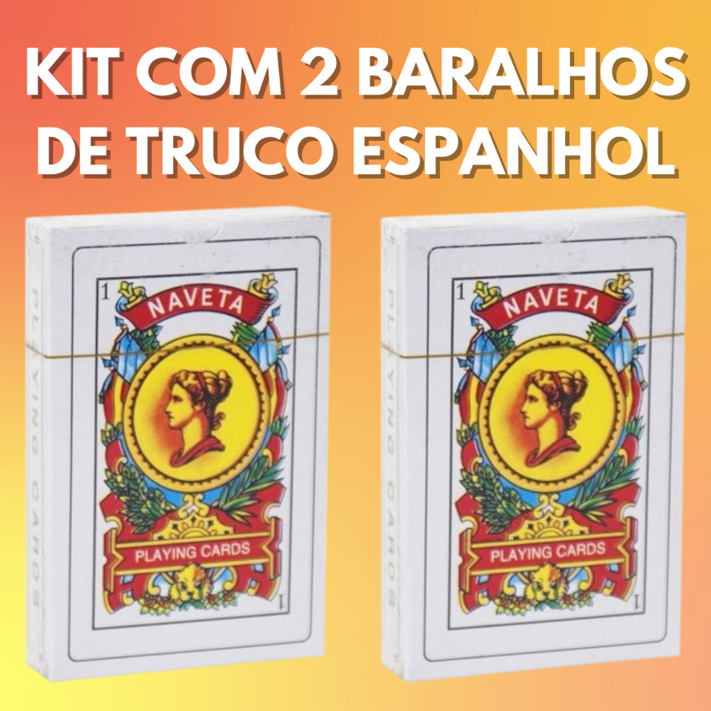 Kit 2 Baralhos de Truco Espanhol Clássico com 50 cartas Jogo de Cartas ...