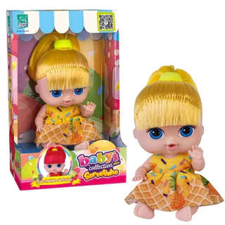 Boneca Babys Collection Mini Sorvetinho Abacaxi 604 Supertoys