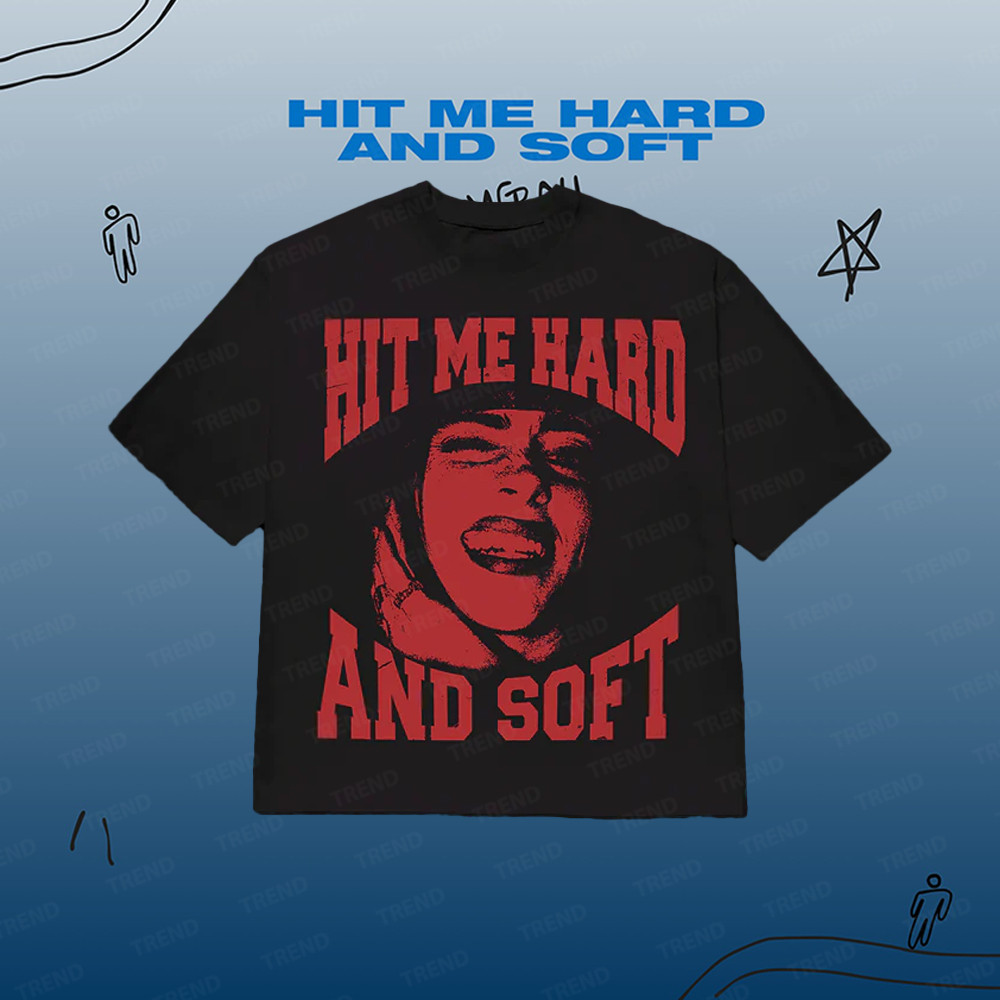 Billie EILISH HIT ME HARD AND SOFT STAR Merch Camiseta De Algodão