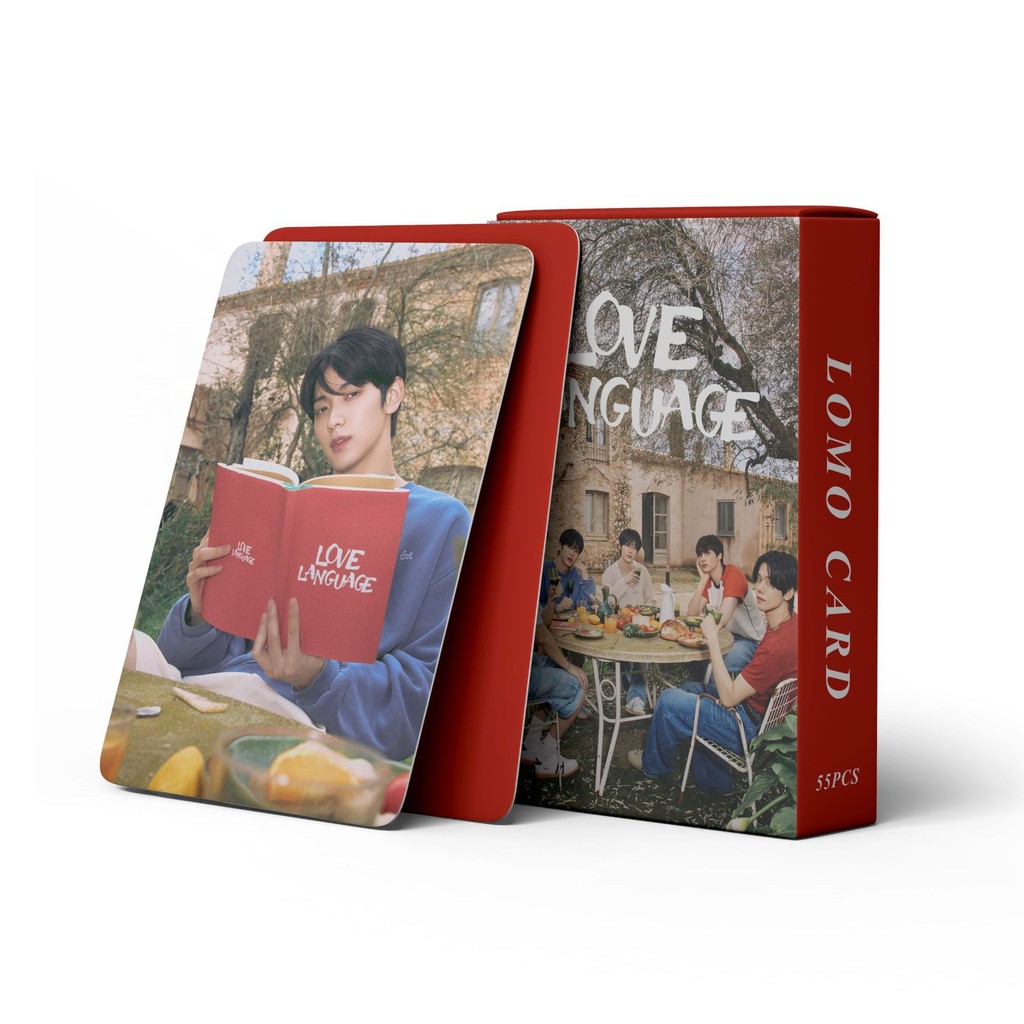 KPOP Cartões Fotográficos Holográficos55pcs/box TXT Love Language