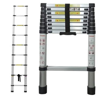 Escada Alumínio Telescópica 2.6 m 9 Degraus - Multifuncional em Oferta na Shopee