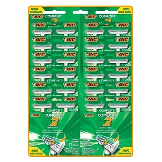 Aparelho Bic Comfort 2 Sensitive 12 Embalagens com 2 Unidades em Oferta na Shopee