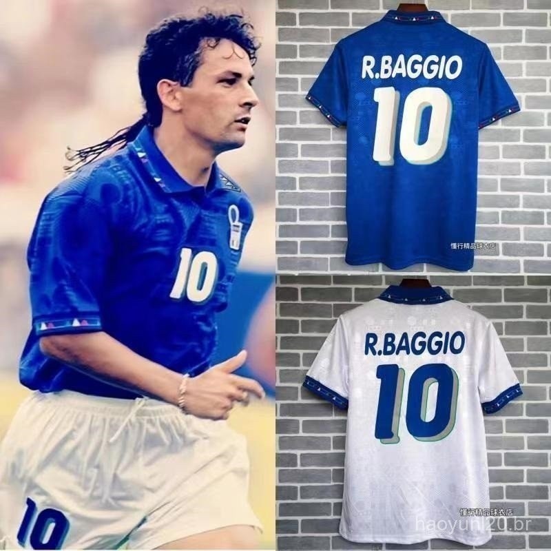 Maillot rétro Copa 1982 Italie domicile R. Baggio 10 (1994 flocage Style