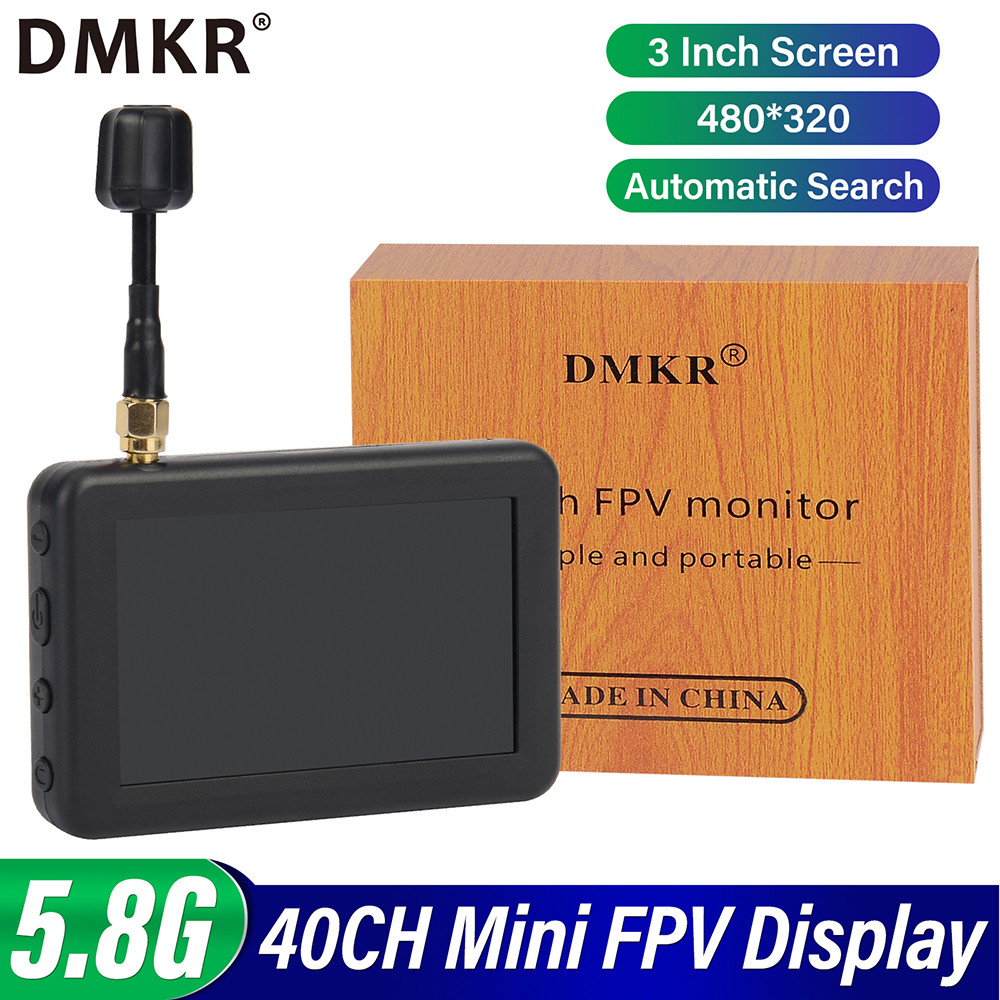 DMKR 5.8G 40CH Mini FPV Display 3 Polegadas 480 * 320 Pesquisa ...