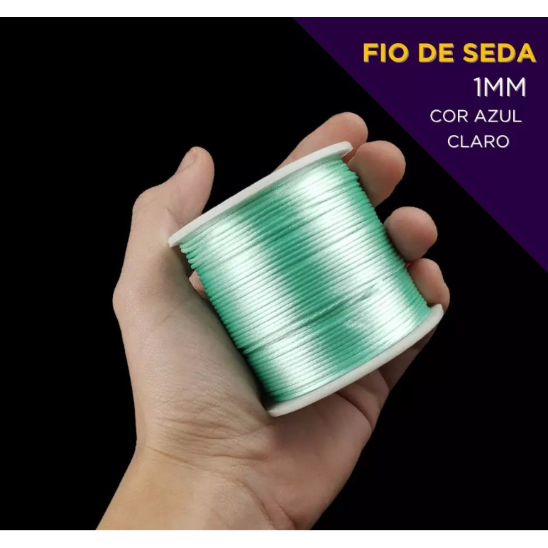Cordão Acetinado Rabo de Rato - Fio de Seda - 1mm - Rolo C/100 Mts COR ...